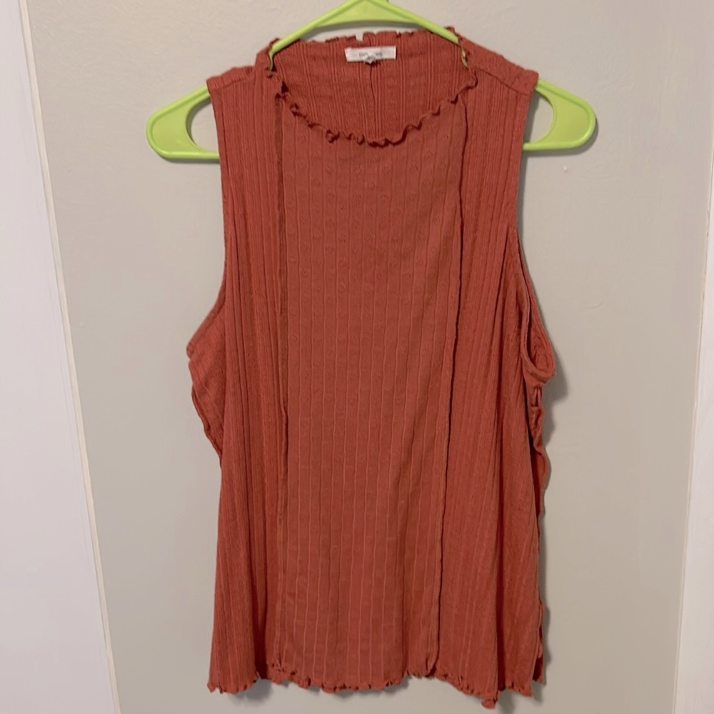 Orange High Neck Tank Maurices XL